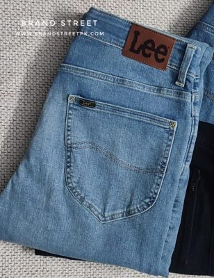 LEE (X-Motion) Mens Stretchable jeans-Slim Straight - Ice Blue